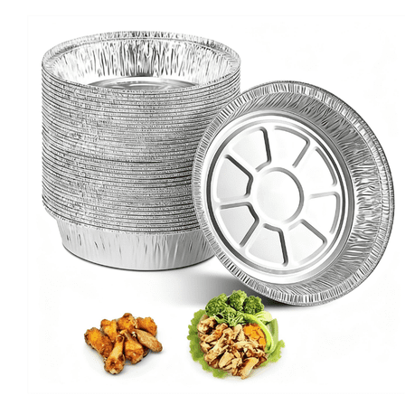 20-Pack Disposable Aluminum Pans | 8-Inch Foil Pans for Cooking, Serving & Storing