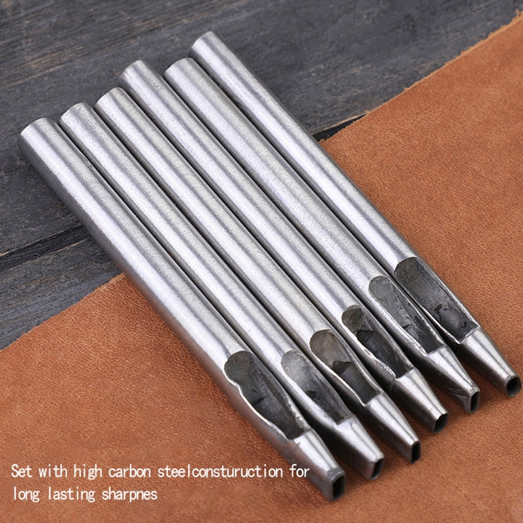 Elliptical Punch Tool for Belts1eatherCraft Steel Construction Simple Press Handle Accurate Hole Making