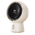 thumbnail image 1 of Mini Portable Bladeless Air Circulating Fan USB Rechargeable 5000mAh Battery 5 Gear Wind Home Cordless Table Fan(White), 1 of 7