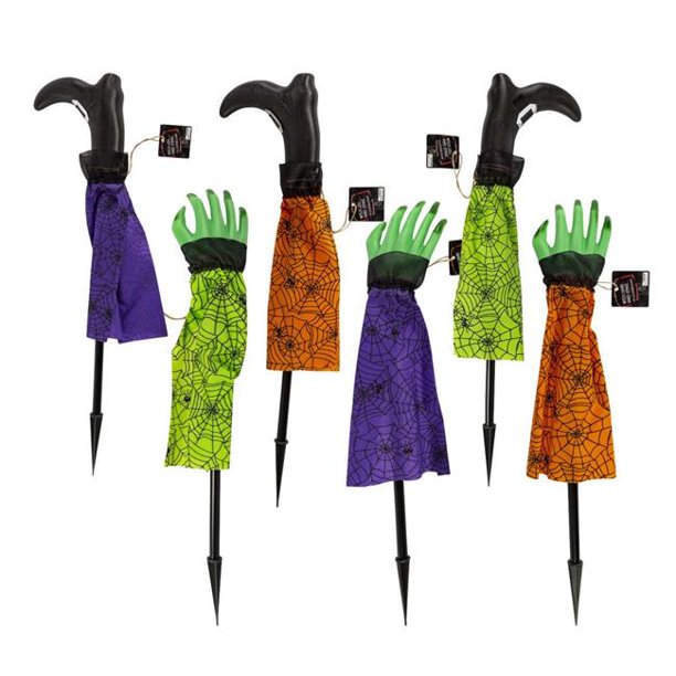 DDI 2340030 Witch Arm & Leg Yard Stake, Assorted Color Case of 48