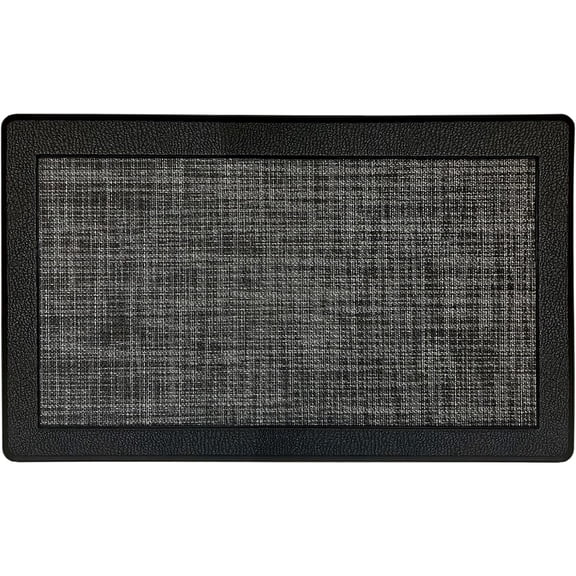 PowerSellerUSA Anti-Fatigue Clarke Comfort Floor Mat, Non-Slip Cushioned Standing Mat, ECO PVC Foam, Easy to Clean, for Kitchen, Bathroom, Living Room & Office Standing Desk, 18" x 30", Black