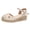 White, variant on YLYL Women's Wedge Platform Sandals with Adjustable Ankle Strap Closed Toe Dressy Casual Summer Shoes