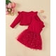 thumbnail image 3 of Vestido Renotemy para niñas, tutú de lentejuelas rojas con cárdigan, 3 of 6