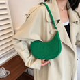 thumbnail image 3 of Bolso de mano de moda para mujer, miniBolso sólido para axilas, Bolso de mano de cuero (verde), 3 of 8