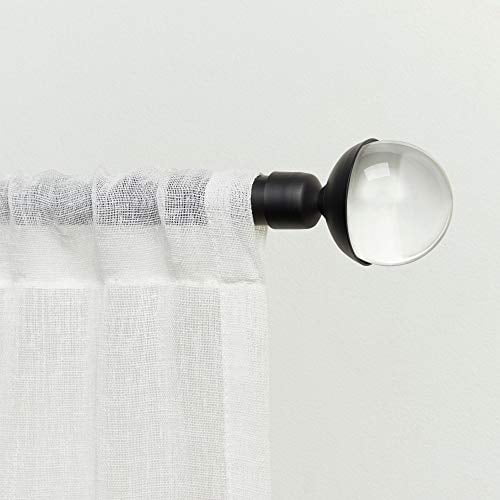MANSION COLLECTION Matte White Knob  Drapery Curtain Rod 28-144" Adjustable 
