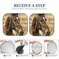 thumbnail image 6 of Naloa Musical Horse Vintage Collage Print 2-Piece Windshield Sunshade,Foldable Car Front Window Sun Shades,for Most Sedans SUV Truck-Large, 6 of 6