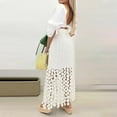 thumbnail image 2 of QHFBli Maxi Skirts for Women Boho Tiered Eyelet Elastic High Waist A-Line Summer Casual Flowy Beach Vacation Long Skirt, 2 of 5