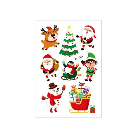 Christmas Clearance Christmas Candle Snowman Water Sticker Theme Activity Mood Candle Decoration Ultra Light Water Sticker