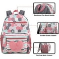 thumbnail image 2 of 17 Inch Tie Dye Plush Heart Backpack with Plush Applique for Travel and Commuting, 2 of 6