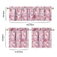thumbnail image 6 of Kitchen Curtains and Valance Set 24 Inch Tier Pioneer Colorful Floral Curtains Small Drapes for Cafe Living Room Bathroom Farmhouse 3 Pieces Set Rod Pocket, 6 of 6