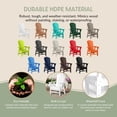 thumbnail image 3 of WestinTrends Malibu Adirondack Patio Dining Chairs, All-Weather Poly Lumber, Ergonomic Seat, 330-lb Capacity, White, 3 of 14