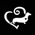 thumbnail image 5 of Walbest Car Sticker Removable Vehicle Dachshund Love Heart Decor Decal, 5 of 5