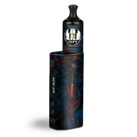 Charge Glow Starter - Skin Decal Vinyl Wrap for Aspire Zelos 50W starter Kit Vape stickers skins cover/ City Glow at Night Skyline view