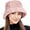 Pink, variant on Faux Fur Bucket Hat for Winter – Fluffy Warm Furry Fisherman Cap with Adjustable Headband | Unisex Lightweight Sun Protection Hat for Casual, Travel, Skiing & Outdoor Activities