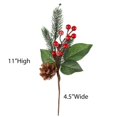 thumbnail image 3 of Pinos navideños Boao, 12 unidades, 28 cm, con frutos rojos, 3 of 6