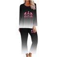thumbnail image 1 of Rbaofujie Shorts Pajama Set Ladies' Gradient Printed Casual Top Pants Pajama Set Pajama Set, 1 of 3