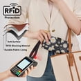 thumbnail image 3 of Wrangler Womens Wallet Small Rfid Blocking Wristlet Wallets Cute Bifold Ladies Wallet with Zipper Pocket, Daisy-Black, 3 of 6