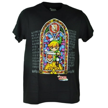 Japan Online - Japanese Nintendo Video Game Black Tshirt Mural Link Tee XLarge
