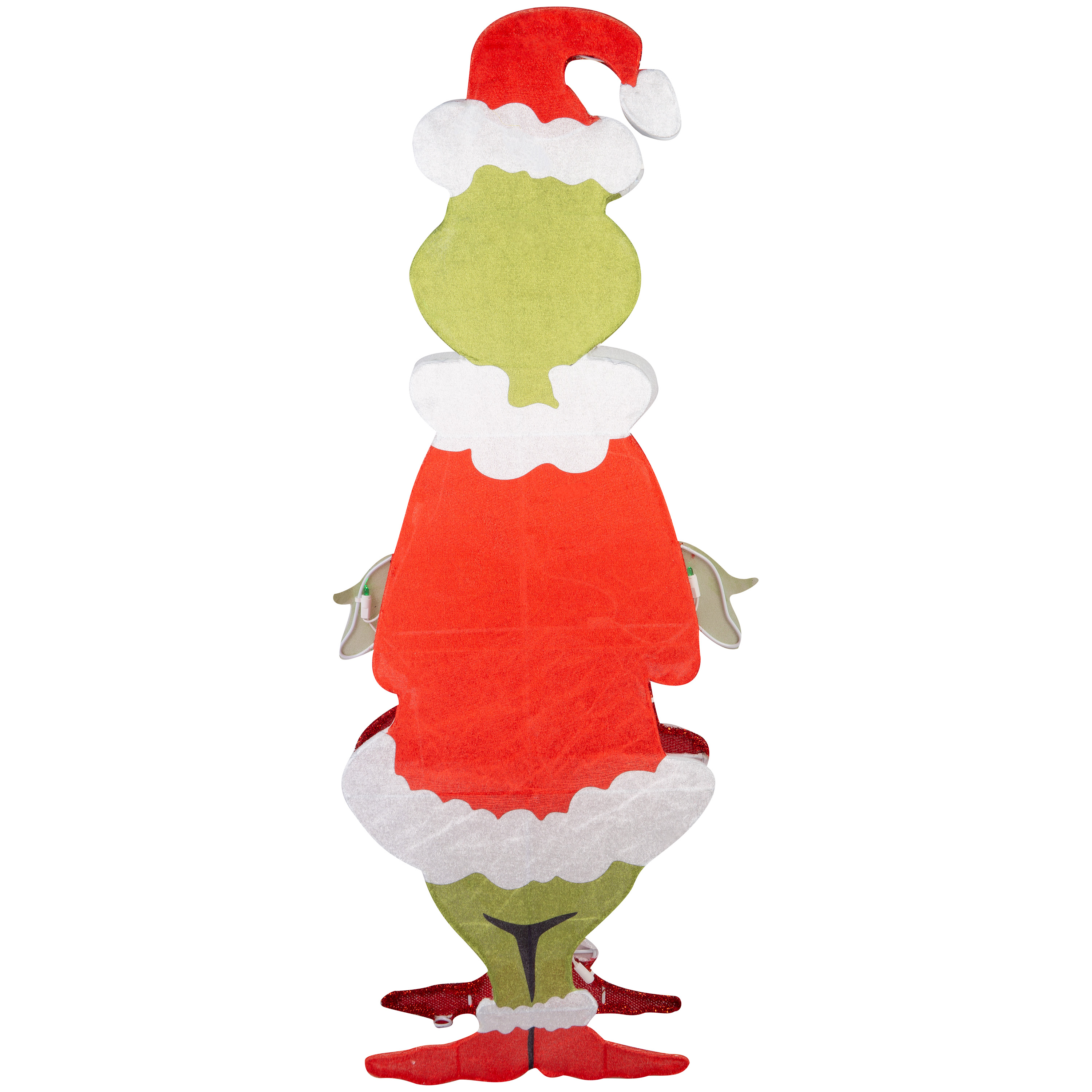 3 foot tall Holiday Time Flat-tastic Sparkle Lighted Dr Seuss the Grinch Christmas Decoration 