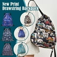 thumbnail image 3 of DAGESVGI Printed Drawstring Backpack Niche Design Large Capacity Multi-functional Backpack Out Q1o2 Capacity Large Bag Fitness Sports Use, 3 of 8