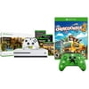 Xbox One S Minecraft and Overcooked! 2 Bunlde: Minecraft Starter Pack, Creators Pack, 1000 in-Game Coin, Overcooked! 2 and Xbox One S 1TB Console with Extra Limited Edition MC Creeper Controller