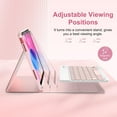 thumbnail image 4 of Detachable Wireless Keyboard Folio with Pencil Holder for 11-inch iPad 11th Gen 2025 (A16) & 10.9-inch iPad 10th Gen 2022，Pink, 4 of 16