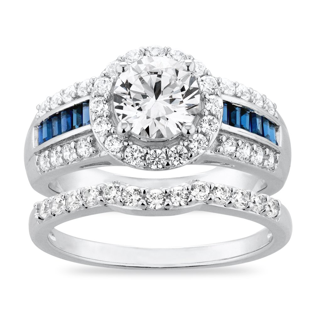 Brilliance Fine Jewelry Sterling Silver Simulated Diamond with