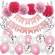 thumbnail image 1 of 29pcs Pink Gold Confetti Latex Balloons Kit, 12 Inch Pink White Gold Helium Balloons Party Supplies, 1 of 1