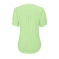thumbnail image 7 of T Shirts For Women Womens Tops V Neck Tops Puff Short Sleeve T Shirt Pleated Floral Printed Tunic Blouse Shirts, 7 of 7