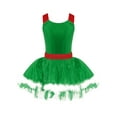 thumbnail image 3 of Zaldita Girls Ms Santa Clause Christmas Costume Shiny Sequins Tutu Dress Ballet Ice Skater Dancewear Green 8, 3 of 7