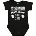thumbnail image 3 of Inktastic Wisconsin Awesome Since 1848 Boys or Girls Baby Bodysuit, 3 of 5