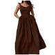 thumbnail image 1 of Vestido de moda liso sin espalda con cuello en V y cintura alta para mujer, poliéster spandex, estilo sexy y elegante, tallas S-XXXL, 1 of 6