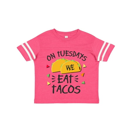 

Inktastic On Tuesdays We Eat Tacos with Tacos Illustration Gift Toddler Boy or Toddler Girl T-Shirt