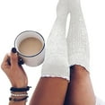 thumbnail image 1 of Qarigey Encaje Largo Muslo Alto Invierno Leggings Calcetines Botas Medias Pila Mujer Tejer Chica Medias, 1 of 6