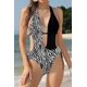 thumbnail image 2 of Mujer One Piece Bikini Trajes de baño bañadores Pin Up Monokinis Backless ZEBRA-B negro M ZEBRA-B negro M Xishao ropa, 2 of 2