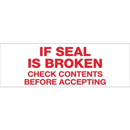 UPC: 0848109024264 | Tape Logic Pre-Printed Carton Sealing Tape If Seal Is Broken… 2.2 Mil 3 x 1 T905P166PK