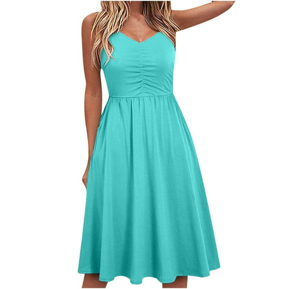 DailyTrove Women's Strapless Swing Dress, A-Line Flowy Hem, Formal & Casual Occasions, Stretchy Breathable Material, Solid Color