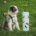 thumbnail image 3 of Dog Tumbler with Lid and Straw- Cute Dog Gifts for Dog Lovers Women Girl- Dog Cup, Travel Mug, Skinny Tumbler, Water Bottle- Metal Thermal Insulated Tumblers 20 Oz-Dog Stuff, Decor(Blue), 3 of 6