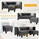 thumbnail image 5 of 3 Seat L Shaped Sofa With High Armrest Linen Fabric Small Couch Mid Century for Living Room Apartment and Office Sofas Furniture My Lux Decor Round, 5 of 9