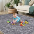 thumbnail image 4 of Living Room Area Rug Large Indoor Washable Rug Non Slip Low Pile Modern Solid Rug Throw Floor Cover Contemporary Rug Accent Rug Carpet for Bedroom Home Decor, 4 of 9