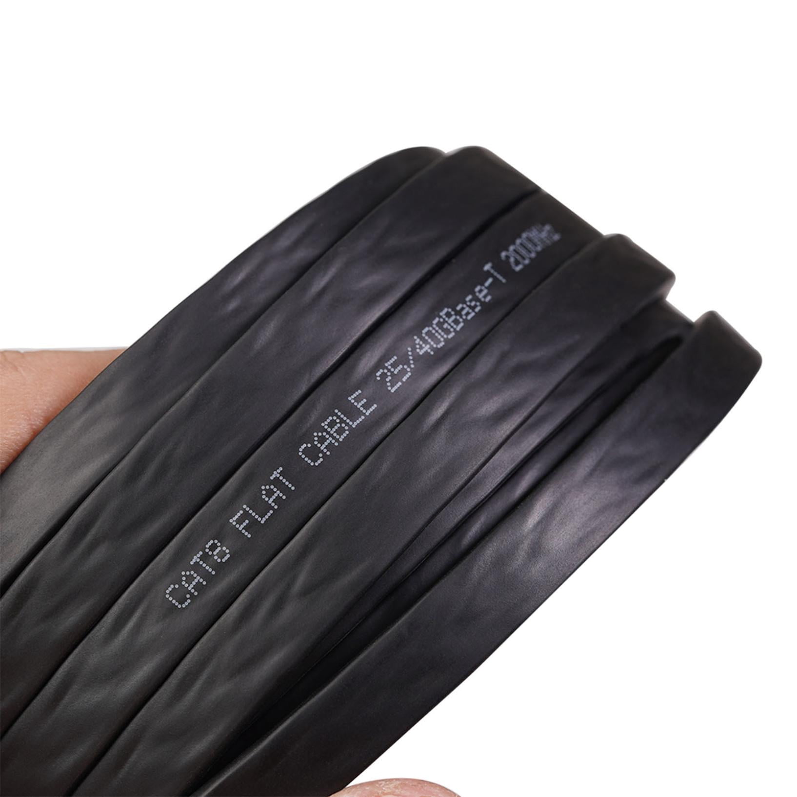 Cat 8 Ethernet Cable 65Ft,High Speed 40Gbps 2000Mhz Flat Internet Network Patch Cord,RJ45 Shielded Outdoor&Indoor LAN Cable,Compatible with Etwork Adapters, Hubs, Routers,Cable Modems,PS3,X-box