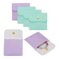 thumbnail image 1 of Bolsa de Joyería de Cuero PU Uxcell, 6Pcs 8 x 8cm - Bolsa de Joyería con Botón a Presión, Bolsa de Viaje Pequeña Cuadrada para Empaque de Aretes, Anillos, Collares (Púrpura Lavanda, Verde Menta), 1 of 6