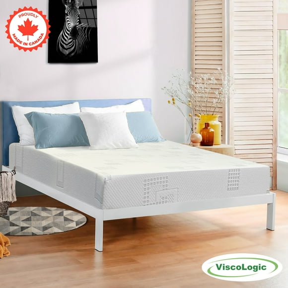 ViscoLogic 7 Inch Twin Mattress, Canadian Maxima Plus Reversible Cool Resilient Foam, Sleep & Pressure Relief, Medium Firm CertiPUR-US® Certified Foam, Eco-Friendly Mattress