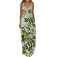 thumbnail image 2 of SMihono Robe d'Été Bohème pour Femmes Grande Taille Robes d'Été Décontractées Boho Imprimé Cerceau Robe Longue Maxi de Plage avec Poches, 2 of 5