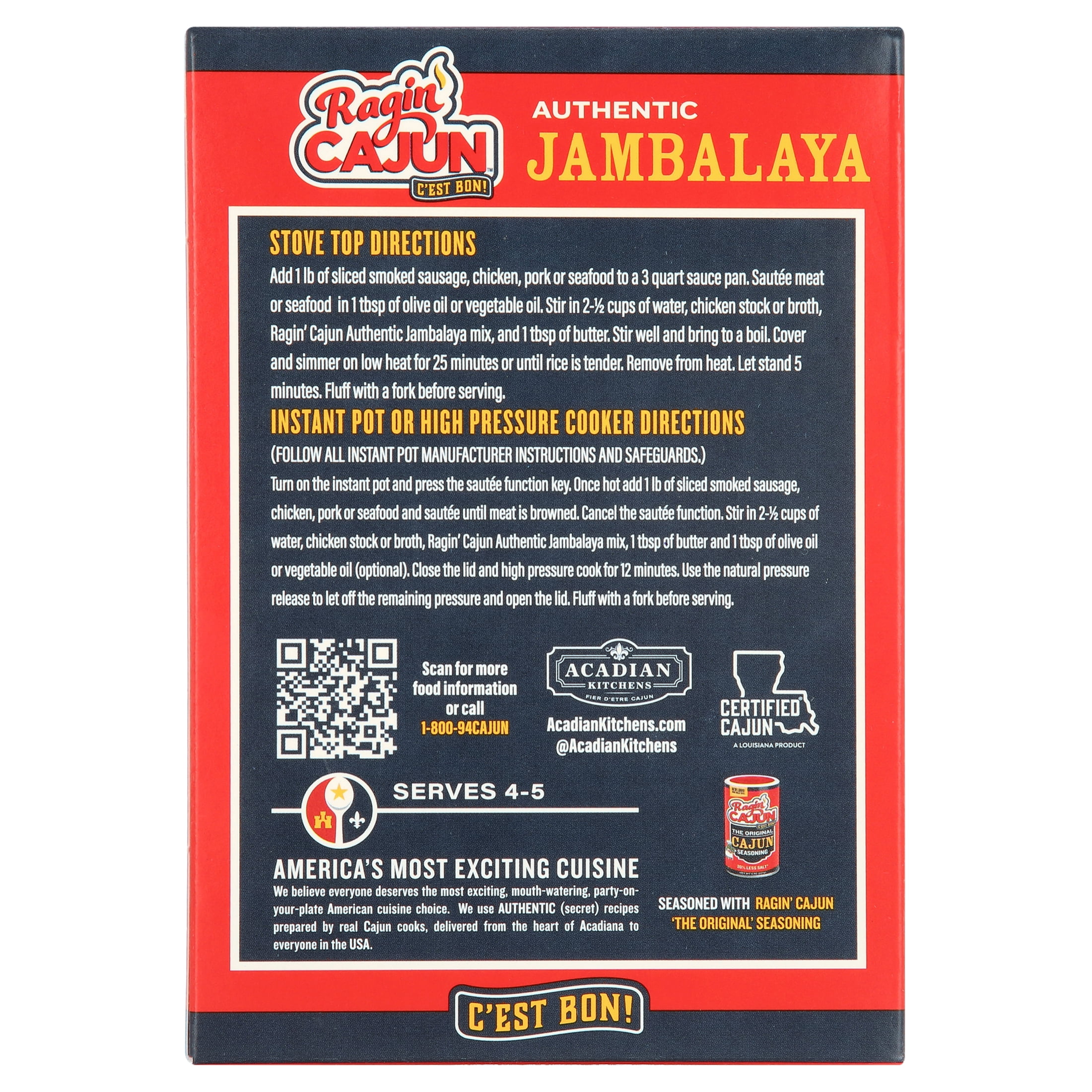 (6 pack) Ragin Cajun Jambalaya Mix 8 oz