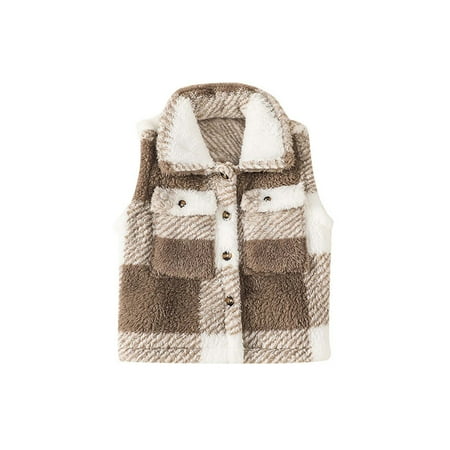 

Baby Clothing for Boys Girls Sleeveless Fuzzy Toddler Unisex Tanks Solid Color Winter Clothes Vests Outwear