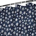 thumbnail image 3 of Dark Blue Christmas Snowflake Pattern Shower Curtain 36"x72" ,Bathroom Decorative Shower Curtains Set with 12 Hooks,Modern Waterproof Washable Shower Curtain, 3 of 6