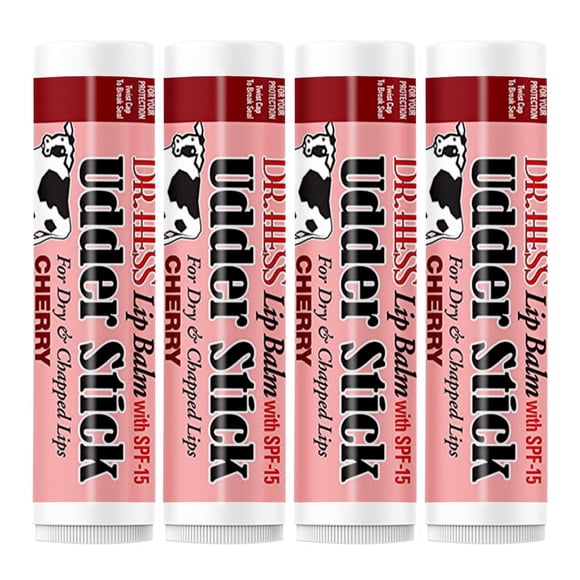 Dr. Hess Original Udder Stick SPF Bálsamo labial calmante hidratante protector solar para labios secos con jojoba, cera de abejas y manteca de karité, cuidado total de los labios, hidratación y repara