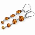 thumbnail image 2 of Galaxy Gold 7.8 CTW 14k Solid White Gold Hope Will Find You Citrine Earrings, 2 of 3