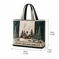 thumbnail image 2 of Christmas Quilted Tote Bag, Holiday Shoulder Tote Bag, Large Capacity Laptop Handbag With Cup Holder, Ideal Holiday Gift For Women Work Travel Shopping, 2 of 5